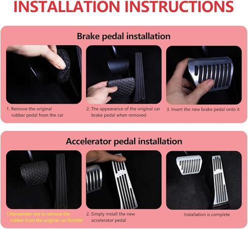 أغطية دواسات السيارة لكاديلاك XTS 2013 2014 2015 2016 2017 2018 2019، أغطية دواسات الغاز المصنوعة من الألومنيوم التلقائي، استبدال الملحقات، دواسات مسند قدم الفرامل غير القابلة للانزلاق (مجموعة من 2) in Kuwait