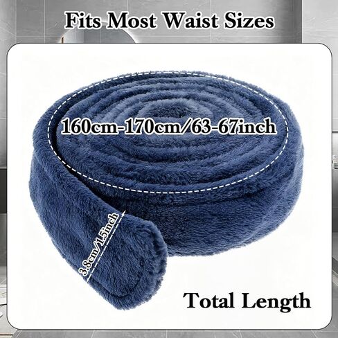 Robe Belt Replacement, Soft Flannel Robe Tie Replacement for Waistband Pajamas Bathrobe Tie Waist Belt Hotel Spa Robes (63-67 Inch, Navy Blue) in Saudi Arabia
