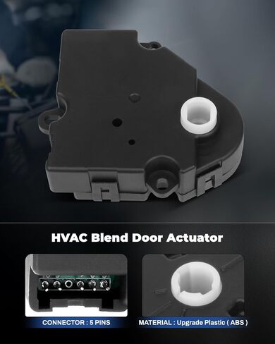 LUJUNTEC Blend Door Actuator HAVC Heater Blend Door Actuator Replaces 604-101 Replacement For 2002 for Cadillac 1999-2002 for Chevy 1999-2002 for GMC, Air Door Actuator 52474810 in Saudi Arabia