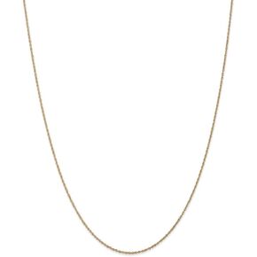 Real 14kt Yellow Gold .8mm Light-Baby Rope Chain; 14 inch in Kuwait