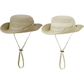 Century Star 2 Pack Kids Sun Hat Outdoor UPF 50+ Quick Dry Adjustable Beach Bucket Hats Windproof Fishing Safari Hat in Kuwait