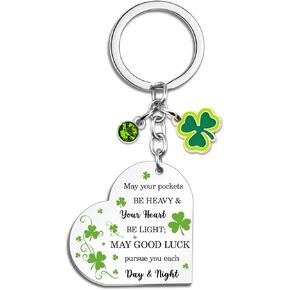 Good Luck Charms St Patricks Day Keychain Green Shamrock Keychain Irish Gifts for Women St. Patrick's Day Gifts 3 Leaf Clover Keychains Luck Keychains Shamrock Charms in Kuwait
