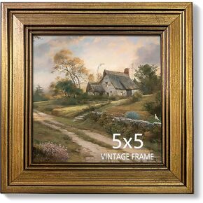 8x10 Gold Picture Frame Vintage – Photo Frame with HD Plastic Cover Wall Mount and Tabletop Display Family Friends Wedding Gift in Saudi Arabia