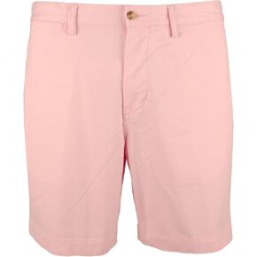 Men's Classic Fit Stretch 9" Flat Front Chino Shorts Pink 33 in Saudi Arabia