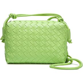 Woven Crossbody Bags for Women Handmade Woven Purse Shoulder Bag Small Handbag PU Leather Purses Bag in Kuwait