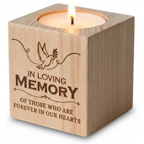 10 قطع من حامل الشموع التذكاري الخشبي - كهدية للذاكرة المحببة، هدية تعاطف لفقد أحد أفراد أسرته، هدية للذكرى والفجيعة، ديكور للاحتفال بالحياة (قلب) in Kuwait