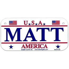 لوحة الدراجة MATT USA من Gift House - مصنوعة في الولايات المتحدة الأمريكية، ألومنيوم منقوش مقاس 3×6 in Kuwait