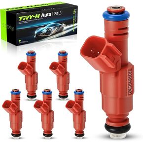 0280156161 Fuel Injectors 12 Holes Replacement Fits for JEEP GRAND CHEROKEE WRANGLER Liberty TJ 2000-2003 Dodge Dakota Ram 1500 Van Ford Mustang Focus 6Pcs Replace# 63844 280156161 822-11170 in Kuwait