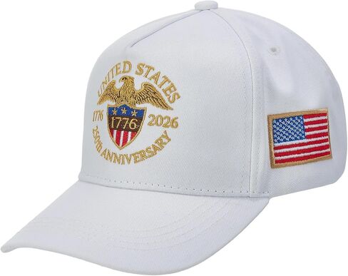 United States 250th Anniversary Baseball Hat,1776-2026 Patriotic Embroidered Adjustable Cap for Men & Women in Saudi Arabia