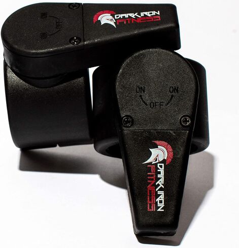 مشابك أثقال للياقة البدنية من الحديد الداكن مقاس 5 سم - زوج واحد من أطواق أثقال الوزن ذات الحجم الأوليمبي، ومشابك لوحة رفع الأثقال الاحترافية مع قفل زنبركي سريع الفك لحمل الأوزان على القضبان - أسود in Kuwait