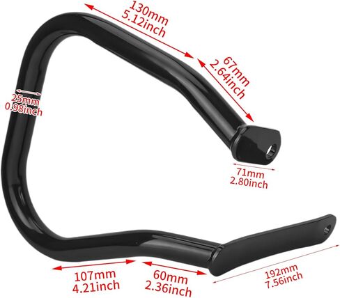 HDBUBALUS Motorcycle Saddlebag Guard Rear Crash Bars for Harley Low Rider ST FXLRST 2022-2024 Sport Glide FLSB 2018-2023 Black in Saudi Arabia