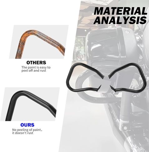HDBUBALUS Motorcycle Saddlebag Guard Rear Crash Bars for Harley Low Rider ST FXLRST 2022-2024 Sport Glide FLSB 2018-2023 Black in Saudi Arabia