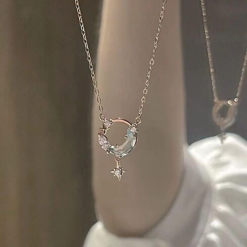 Temperament Necklace Jewelry Accessories All-match Romantic Necklace Stars Moons Collarbone Chain in Saudi Arabia