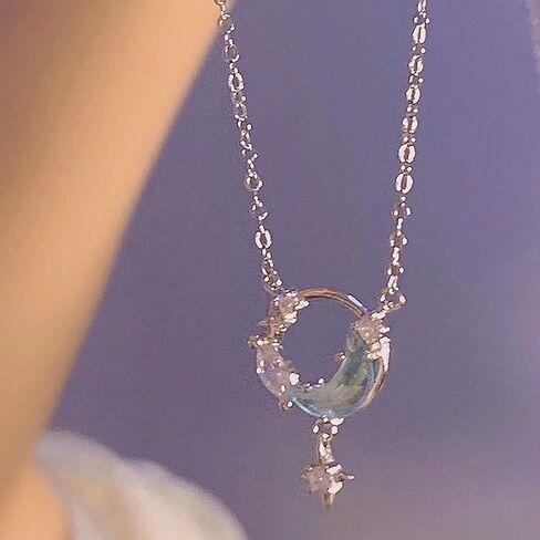 Temperament Necklace Jewelry Accessories All-match Romantic Necklace Stars Moons Collarbone Chain in Saudi Arabia