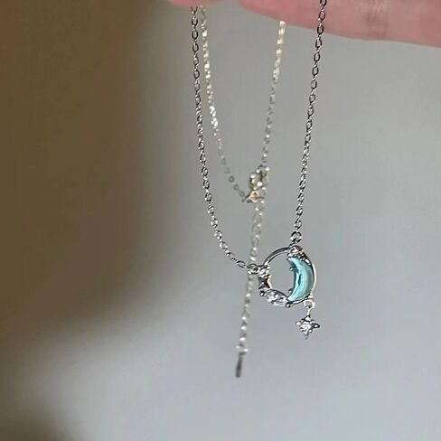 Temperament Necklace Jewelry Accessories All-match Romantic Necklace Stars Moons Collarbone Chain in Saudi Arabia
