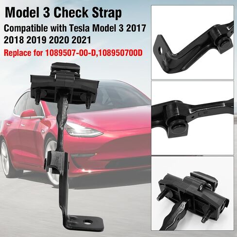 Jaronx متوافق مع Tesla Model 3 حزام إيقاف فحص الباب الأمامي الأيسر 1089507-00-D 2017-2024، حزام فحص الباب الأمامي الأيسر للسائق مع محدد موقع الباب لملحقات Tesla Model 3 in Saudi Arabia