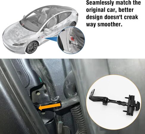Jaronx متوافق مع Tesla Model 3 حزام إيقاف فحص الباب الأمامي الأيسر 1089507-00-D 2017-2024، حزام فحص الباب الأمامي الأيسر للسائق مع محدد موقع الباب لملحقات Tesla Model 3 in Saudi Arabia