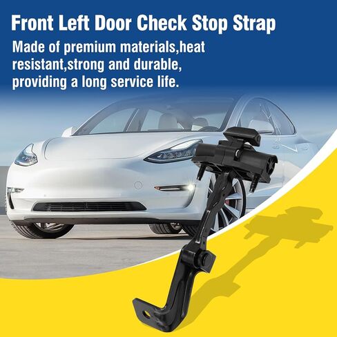 Jaronx متوافق مع Tesla Model 3 حزام إيقاف فحص الباب الأمامي الأيسر 1089507-00-D 2017-2024، حزام فحص الباب الأمامي الأيسر للسائق مع محدد موقع الباب لملحقات Tesla Model 3 in Saudi Arabia