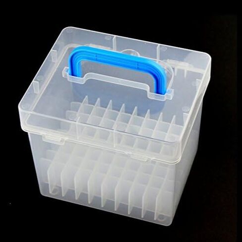 Chris.W Clear 80 Slot Plastic Carrying Marker Case Holder Storage Organizer Box for Paint Sketch Markers--Fits for Markers Pen from 15mm to 18mm Diameter in Saudi Arabia