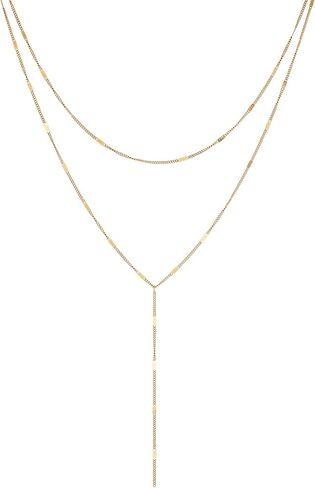 Kvekstio Gold Dainty Y Necklace for Women - Elegant Lariat Jewelry Gift for Valentine's Day Wedding Birthday in Saudi Arabia