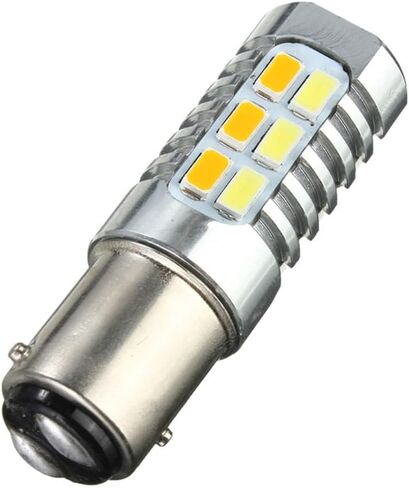 2PCS 1157/Bay15d Smd 5630smd Amber White Switchback LED Turn Signal Light Bulbs in Saudi Arabia