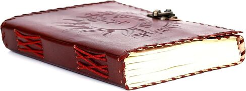 Sun & Moon Emboss journal, 240 Pages journal, Vintage Journal, Sun moon Journal, Leather Sketchbook, Leather Notebook, Leather Journal for Men, Leather Journal for Women (8 x 6 Inch, Bronze Sun & in Kuwait