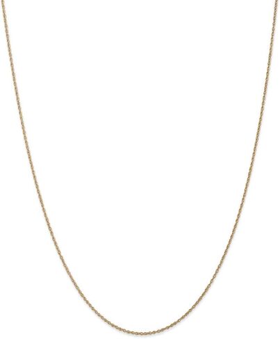 Real 14kt Yellow Gold .8mm Light-Baby Rope Chain; 14 inch in Kuwait