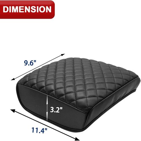 Auto Center Console Armrest Covers for Honda Ridgeline 2006-2014, Vinyl Leather Arm Rest Covering Middle Console Cushion Pad, Anti-Scratch, Interior Accessories, Black in Kuwait