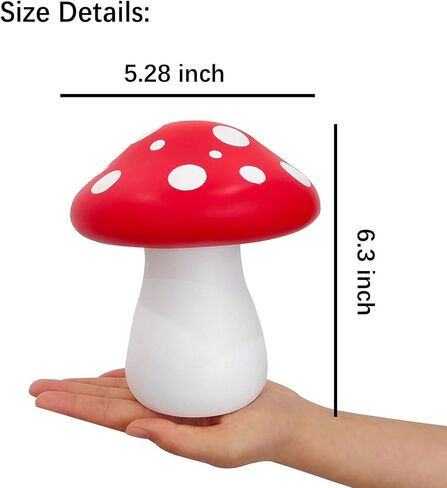 acdiac Scene Decoration Use Funny Red Mushroom for Office Home with Study Desk Ornaments Live Broadcast Room Decorations (Redwhite Mushroom) in Saudi Arabia