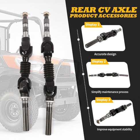 K7711-12330 Left Right Rear Axle Set Compatible with All RTV 900 RTV 1100 RTV 1140 4x4 All Years K7711-12334 CV Axles (2 pcs) in Saudi Arabia