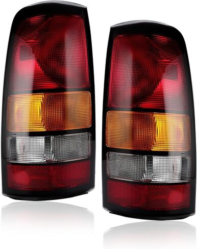 OKLPF Rear Brake Tail Light Compatible With 1999-2002 Chevy Silverado 1999-2006 GMC Sierra 1500 2500 3500 1500 HD 2500HD,Not Included Bulbs,Replace Black Edge Driver and Passenger Side Taillight in Saudi Arabia