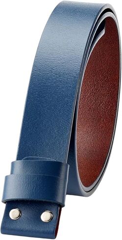 Belt Without Buckle, Replacement Belt Strap Heavy Duty Adjustable Accessories Belt Strap Without Buckle for Kids Jeans Trousers Pants, Blue in Kuwait