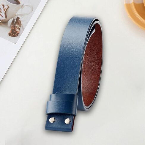 Belt Without Buckle, Replacement Belt Strap Heavy Duty Adjustable Accessories Belt Strap Without Buckle for Kids Jeans Trousers Pants, Blue in Kuwait