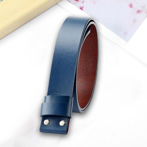 Belt Without Buckle, Replacement Belt Strap Heavy Duty Adjustable Accessories Belt Strap Without Buckle for Kids Jeans Trousers Pants, Blue in Kuwait