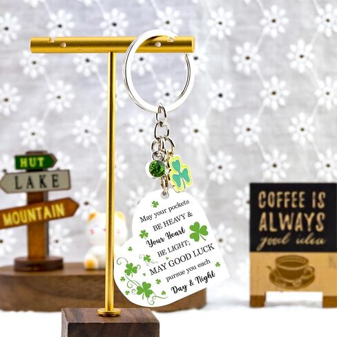 Good Luck Charms St Patricks Day Keychain Green Shamrock Keychain Irish Gifts for Women St. Patrick's Day Gifts 3 Leaf Clover Keychains Luck Keychains Shamrock Charms in Kuwait