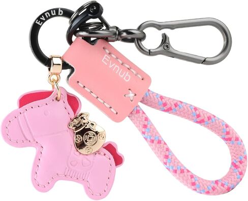 Leather Horse Bag Charm, Handbag Purse Pendant - Cute Keychain for Women Men | Gift Idea in Saudi Arabia
