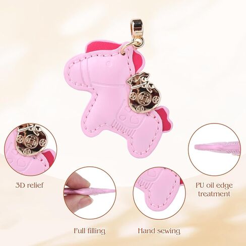 Leather Horse Bag Charm, Handbag Purse Pendant - Cute Keychain for Women Men | Gift Idea in Saudi Arabia