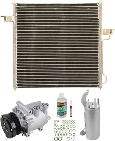 مجموعة مكيف الهواء مع مكثف وضاغط تيار متردد ومجفف لسيارة Ford Explorer & Mercury Mountaineer V6 2002 2003 2004 2005 - BuyAutoParts 60-89423CK جديد in Saudi Arabia
