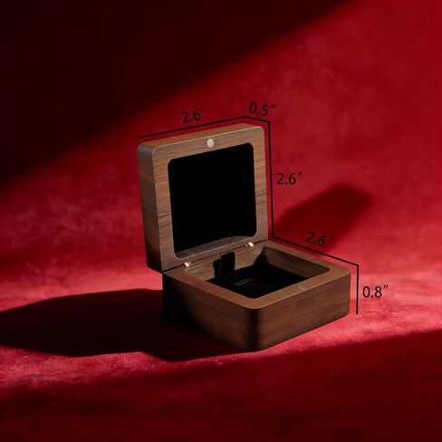 صندوق قلادة خشبي من خشب الجوز من Genunie - حقيبة تخزين قلادات عتيقة، صندوق هدايا خشبي لقلادة لعيد الميلاد والذكرى السنوية وعيد الحب وعيد الأم in Kuwait