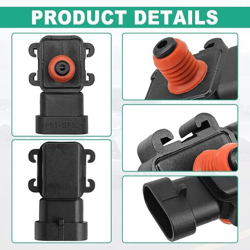 213-796 Manifold Absolute Pressure Map Sensor, Compatible with Chevy Astro 1996-2005, Blazer 1996-2005, Cadiliac DTS 2006-2011 etc, Replace OE# 16187556 16249939 213-4434 12614973 in Saudi Arabia