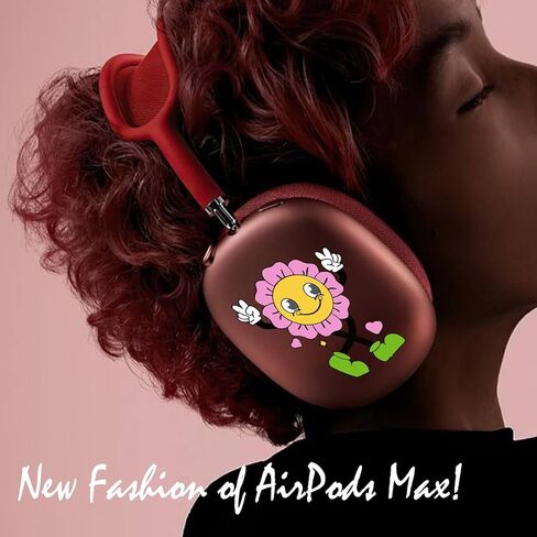 ملصق Scarred Bunny لـ AirPods Max، ملصق فريد لسماعات الرأس، متوافق مع غطاء حافظة AirPods Max الشفاف، هدية إكسسوارات جمالية مع مجموعة تنظيف in Kuwait