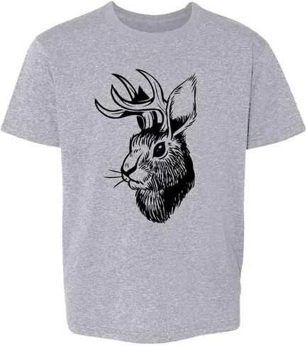 تي شيرت Pop Threads Jackalope Head Western Funny Baby Baby Kids Girl Boy in Saudi Arabia