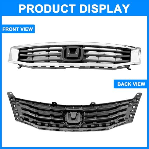 شبكة المصد الأمامي باللون الأسود مع شواية شبكية من الكروم لسيارة Honda Accord المصد العلوي للشواية 2008 2009 2010 in Kuwait