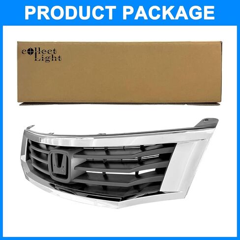 شبكة المصد الأمامي باللون الأسود مع شواية شبكية من الكروم لسيارة Honda Accord المصد العلوي للشواية 2008 2009 2010 in Kuwait