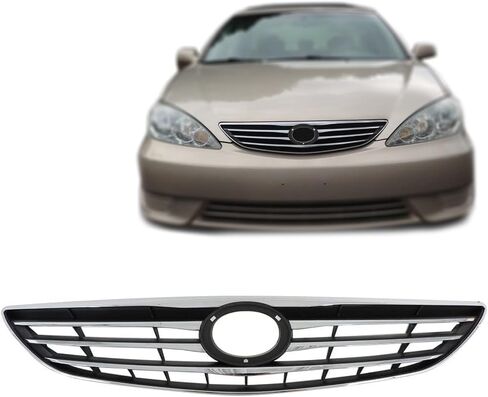 Perfit Liner Front Upper Chrome Gray Grille Grill Compatible With 2005-2006 TOYOTA Camry Fits LE XLE USA Type TO1200267 5310106050 in Saudi Arabia