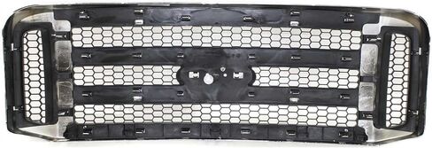 مجموعة الشبكة الأمامية Garage-Pro لسيارة Ford F-250 Super Duty 2005-2007، F-350 Super Duty، Excursion 2005، F-450 Super Duty، غلاف من الكروم، إدراج رمادي مطلي FO1200456، شواية الشاحنة in Saudi Arabia