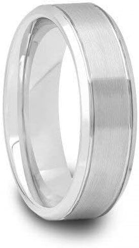 6 Mm Mens Tungsten Carbide Rings Wedding Bands Brushed Center in Kuwait