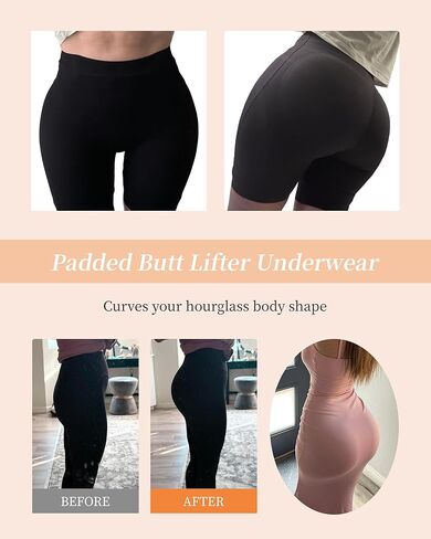 Stoto Butt Lifting Shapewear with Butt Pads Padded Underwear for Women Booty Lifting Panties Hip Enhancer Tummy Control Shaper Shorts Black XXL in Kuwait