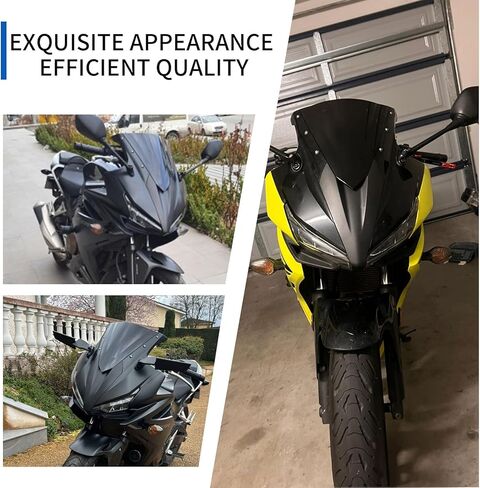 دراجة نارية CBR500R الزجاج الأمامي هدية الزجاج الأمامي شاشة قناع الرياح منحرف يناسب Ho&n&da CB 500 R CBR 500R الملحقات 2016 2017 2018 (دخان أسود) in Saudi Arabia