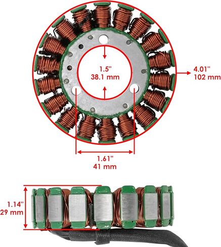 Caltric Stator & Regulator Rectifier Compatible with Kawasaki Bayou 300 Klf300B Klf-300B 1992-2001 in Saudi Arabia